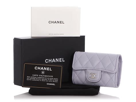 chanel lilac quilted caviar four-ring key holder|CHANEL Key & Card Holders for Women .